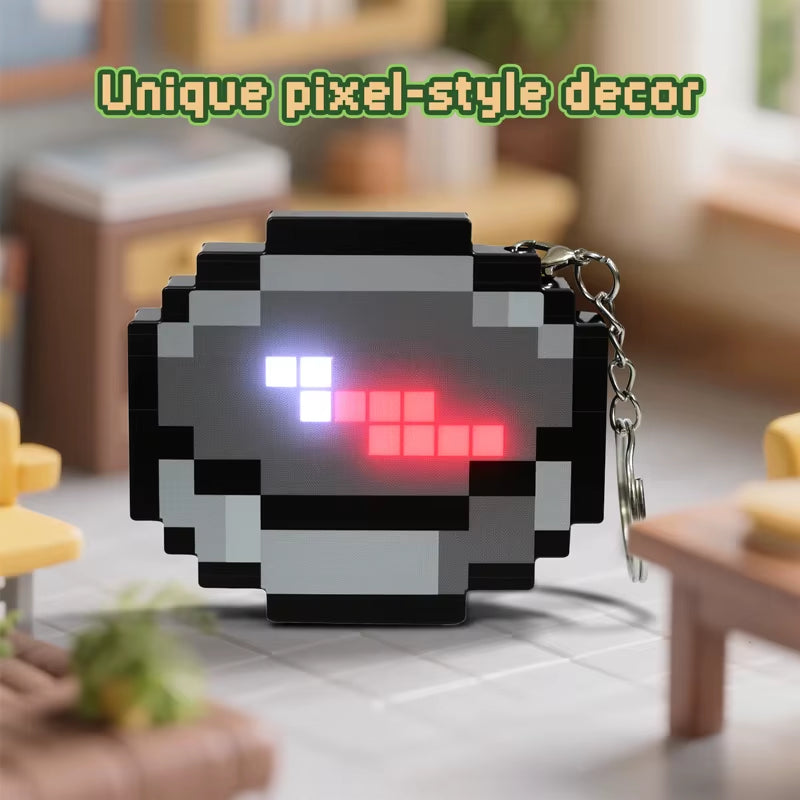 Compass Pixel Wind Peripheral Design Toy Trinket Use Movable Compass Keychain Pendant Real-World Use Toys Fans Gift